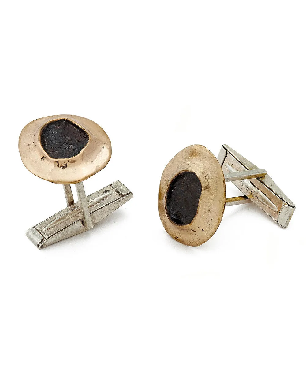 Julie Cohn Bronze Volcano Cuff Link