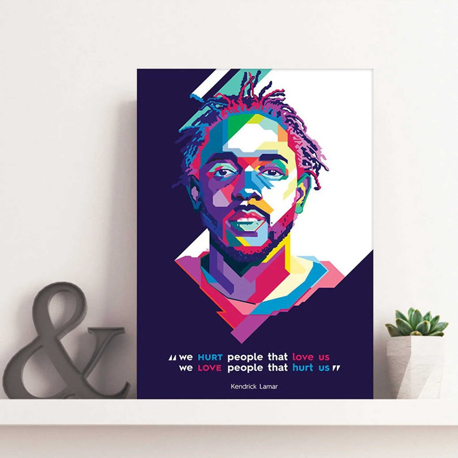 Kendrick Lamar Poster, Custom Music Print, Music Poster, Custom Canvas, Home Decor, Wall Hangings, Pop Music, Hip Hop, Kendrick Lamar Art