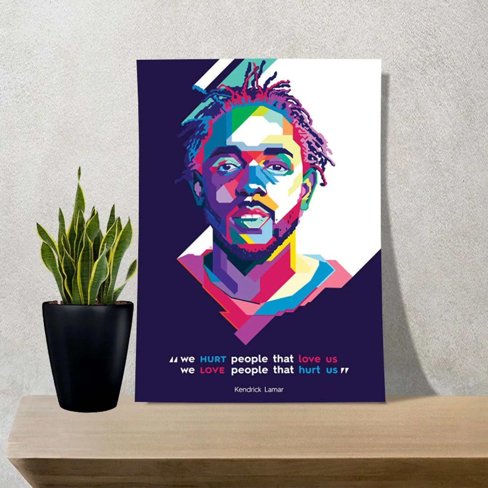 Kendrick Lamar Poster, Custom Music Print, Music Poster, Custom Canvas, Home Decor, Wall Hangings, Pop Music, Hip Hop, Kendrick Lamar Art