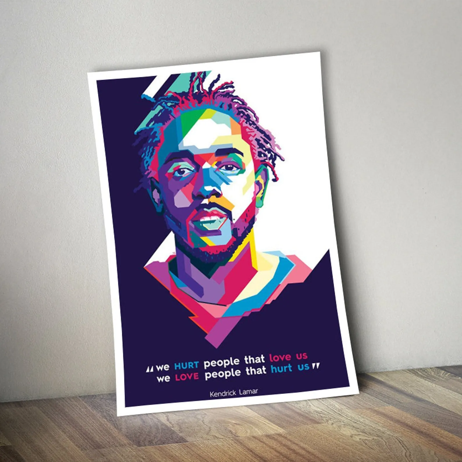 Kendrick Lamar Poster, Custom Music Print, Music Poster, Custom Canvas, Home Decor, Wall Hangings, Pop Music, Hip Hop, Kendrick Lamar Art