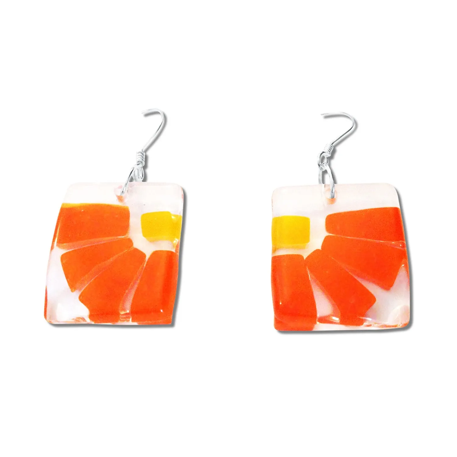 LAMA Glass Earrings - Lime Green