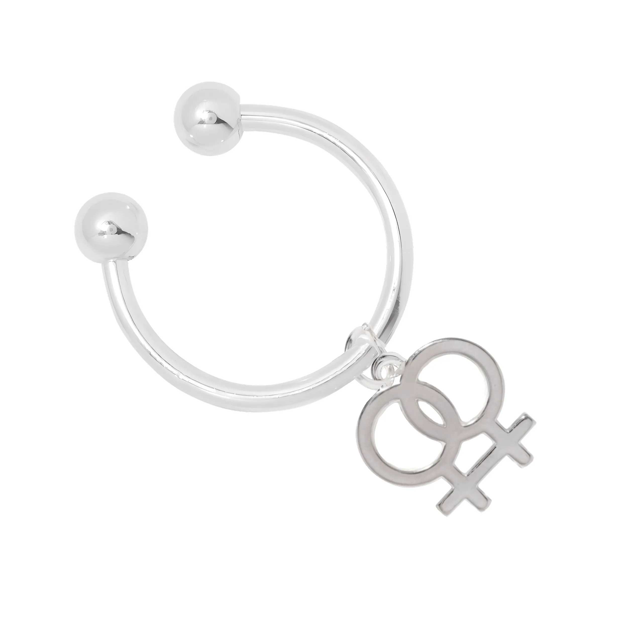 Lesbian Same Sex Female Symbol Horseshoe Key Chains