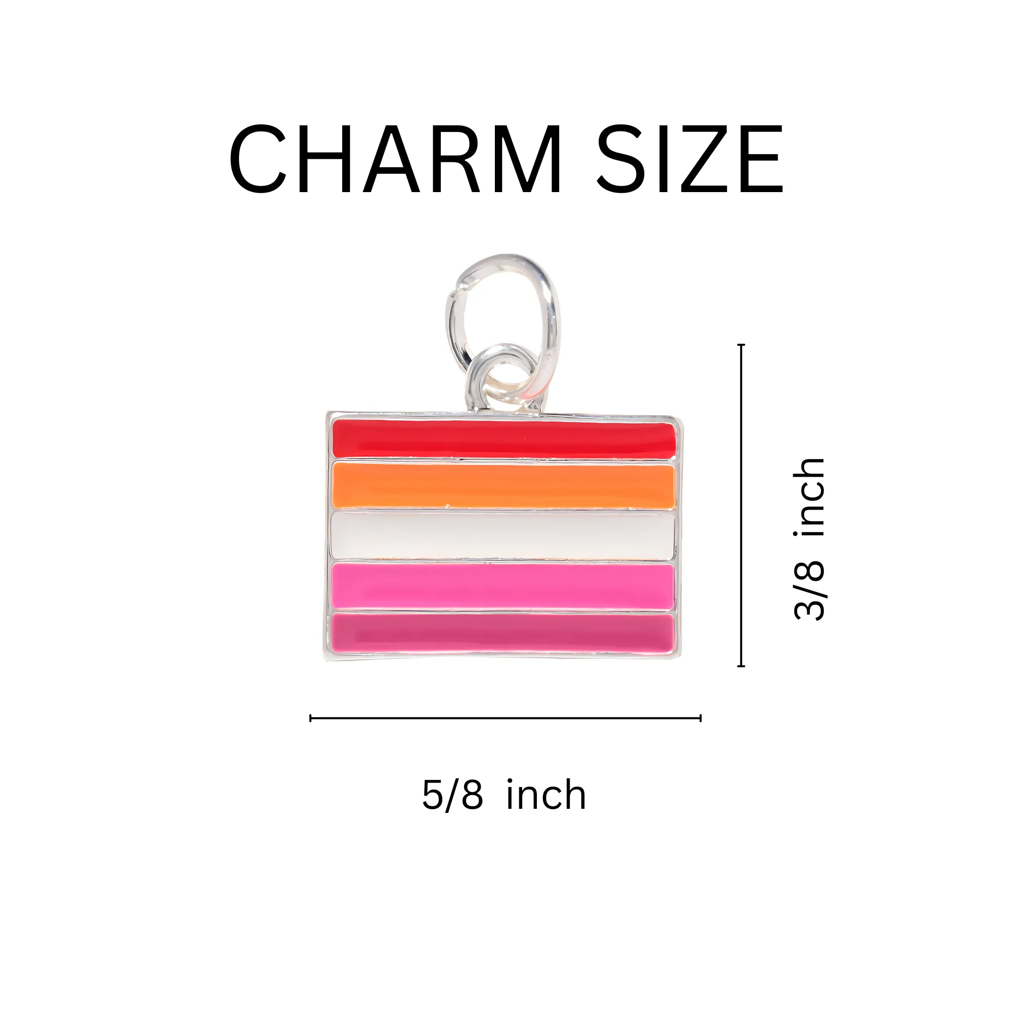 Lesbian Sunset Flag Split Ring Key Chains