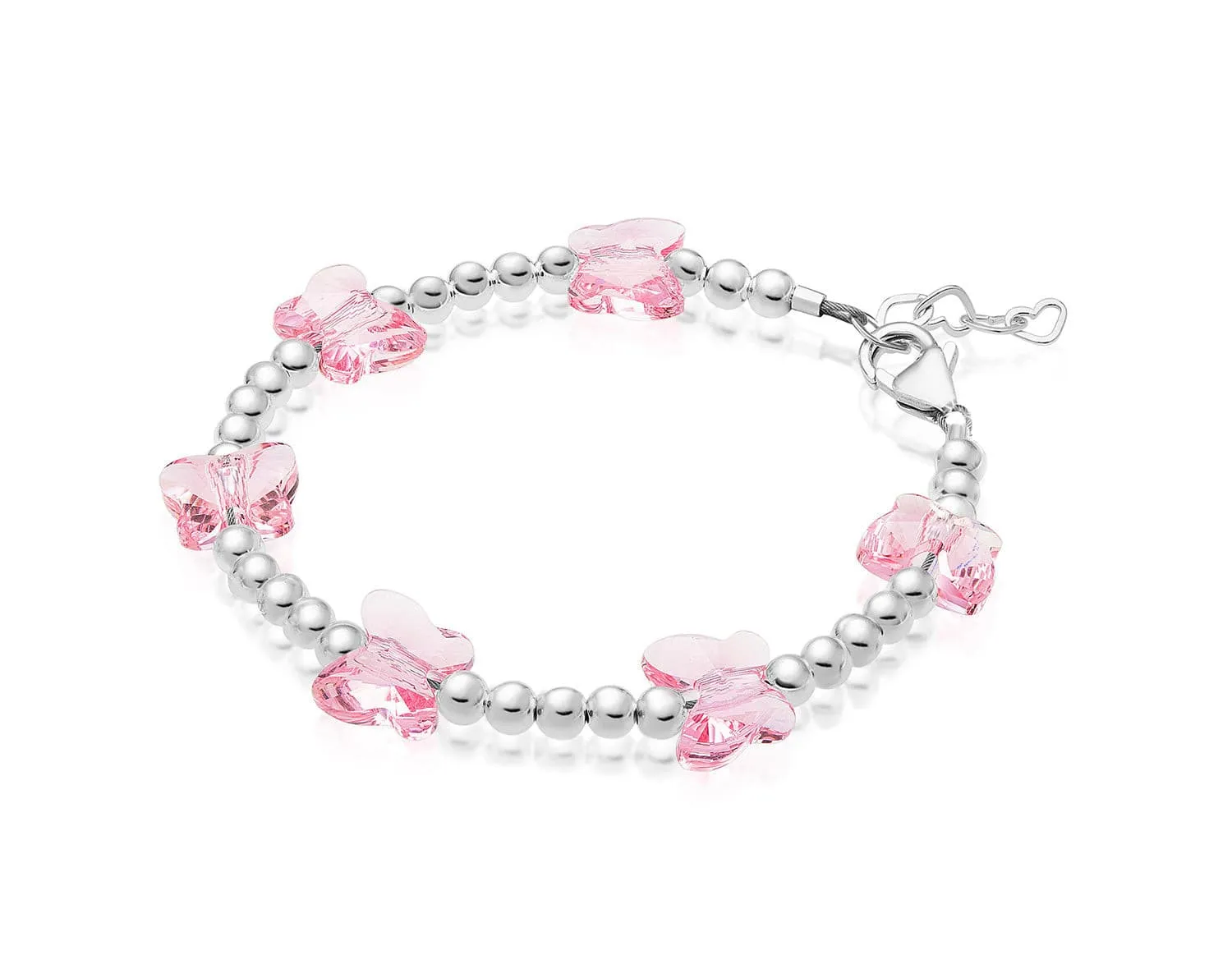 Little Girl Toddler Pink Butterfly Bracelet