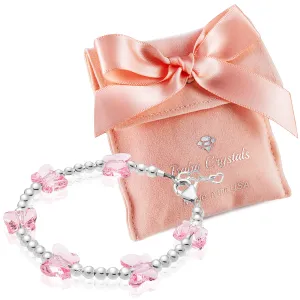 Little Girl Toddler Pink Butterfly Bracelet