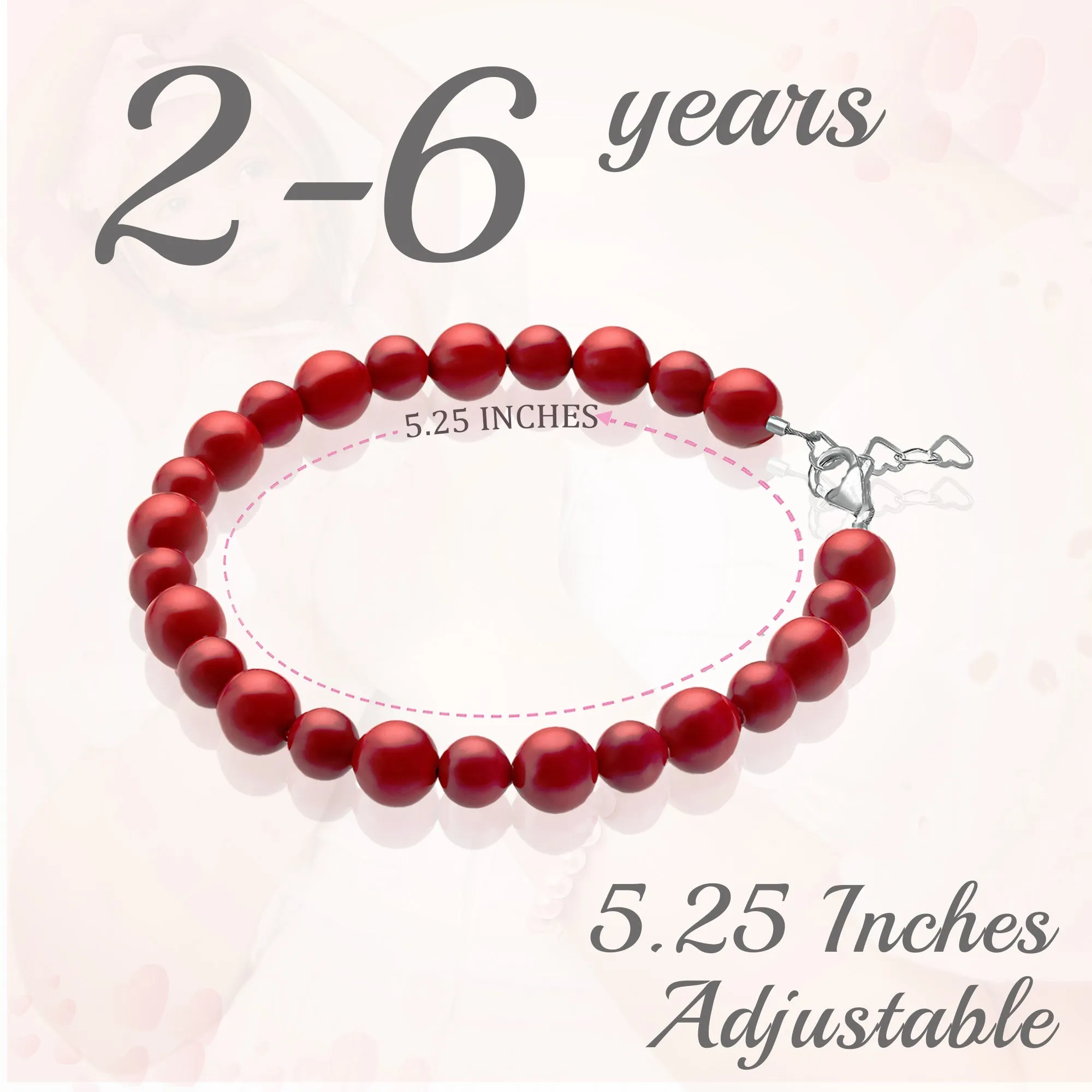 Little Girl Toddler Red Bracelet for protection