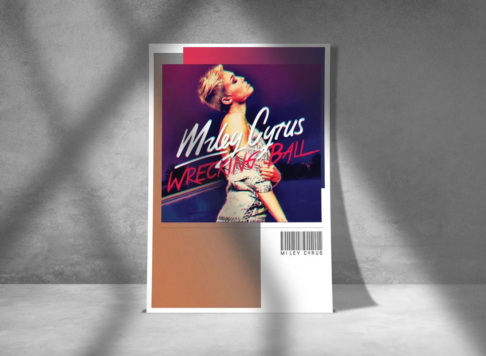 Miley Cyrus Art, Wrecking Ball Poster, Custom Music Print, Music Poster, Custom Poster, Home Decor, Wall Hangings, Miley Canvas