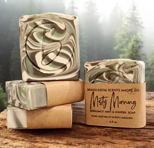 Misty Morning- Bergamot Mint & Juniper Scented Soap Bar 4.5 - 5 oz