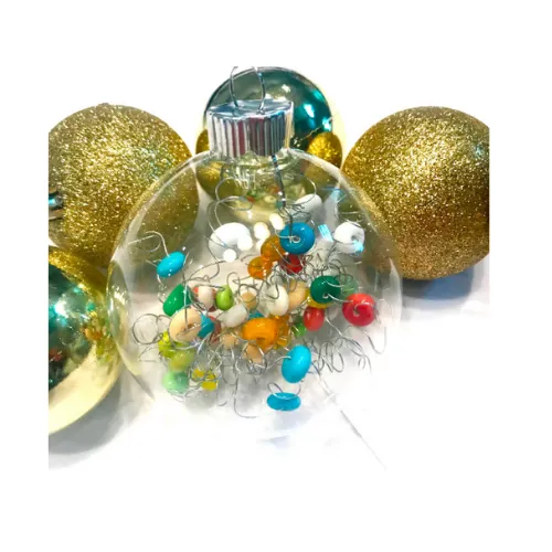 Multicolor Glass Beaded Christmas Ornament