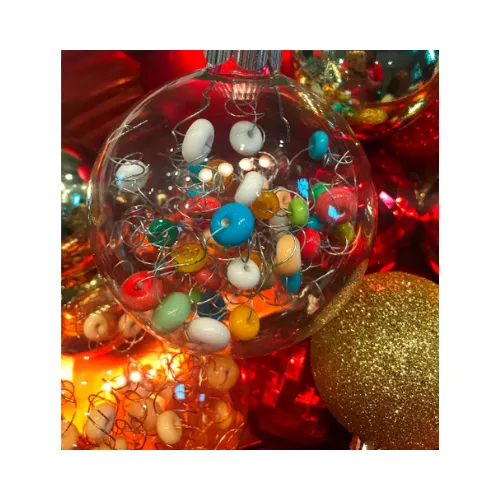 Multicolor Glass Beaded Christmas Ornament