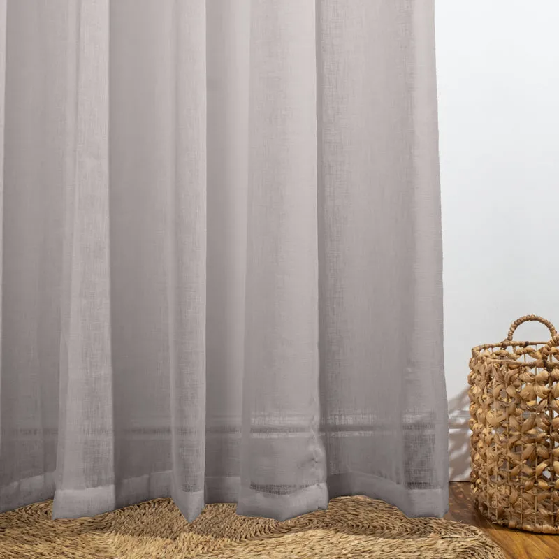 Nest Amalfi Eyelet Unlined Curtain - Silver