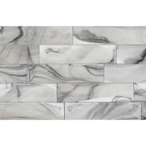 Nimbus Glass Grey, 3" x 12" - Glass Tile