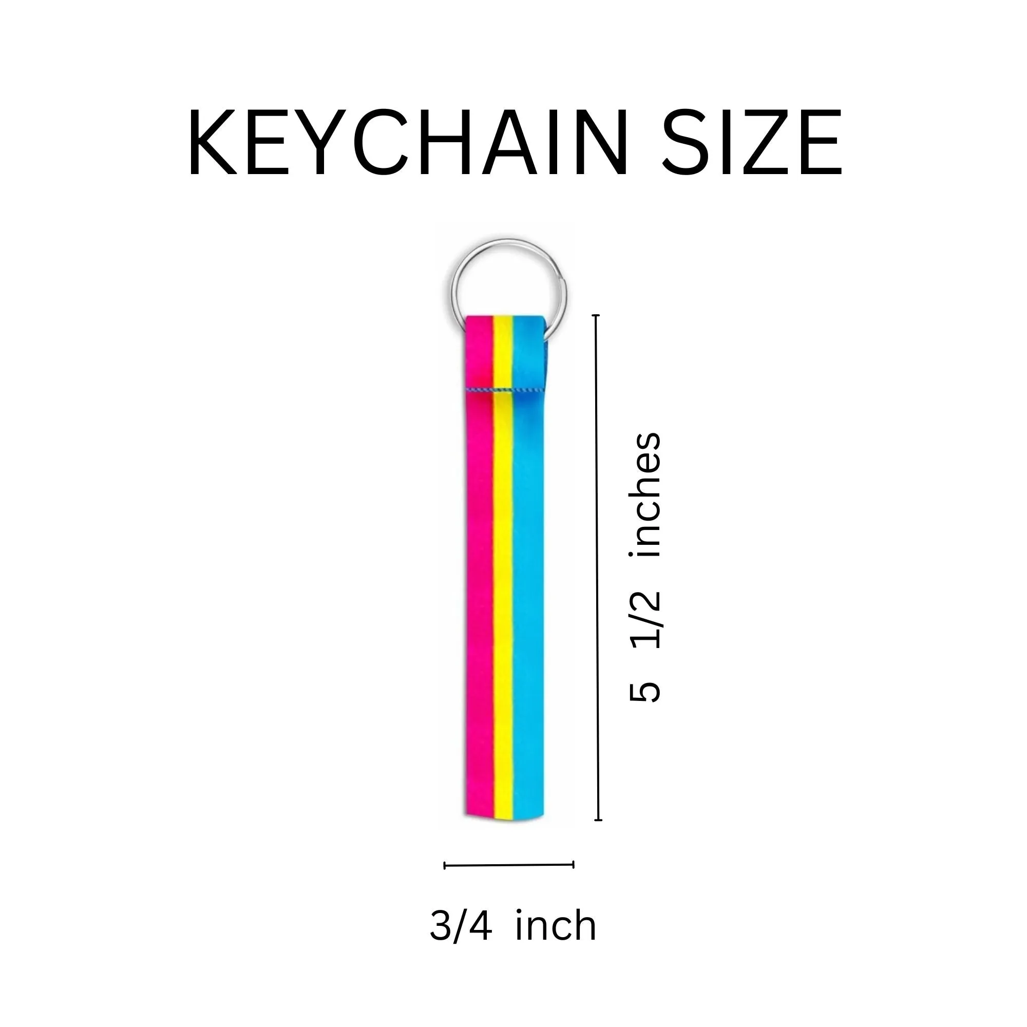 Pansexual Flag Lanyard Style Keychains