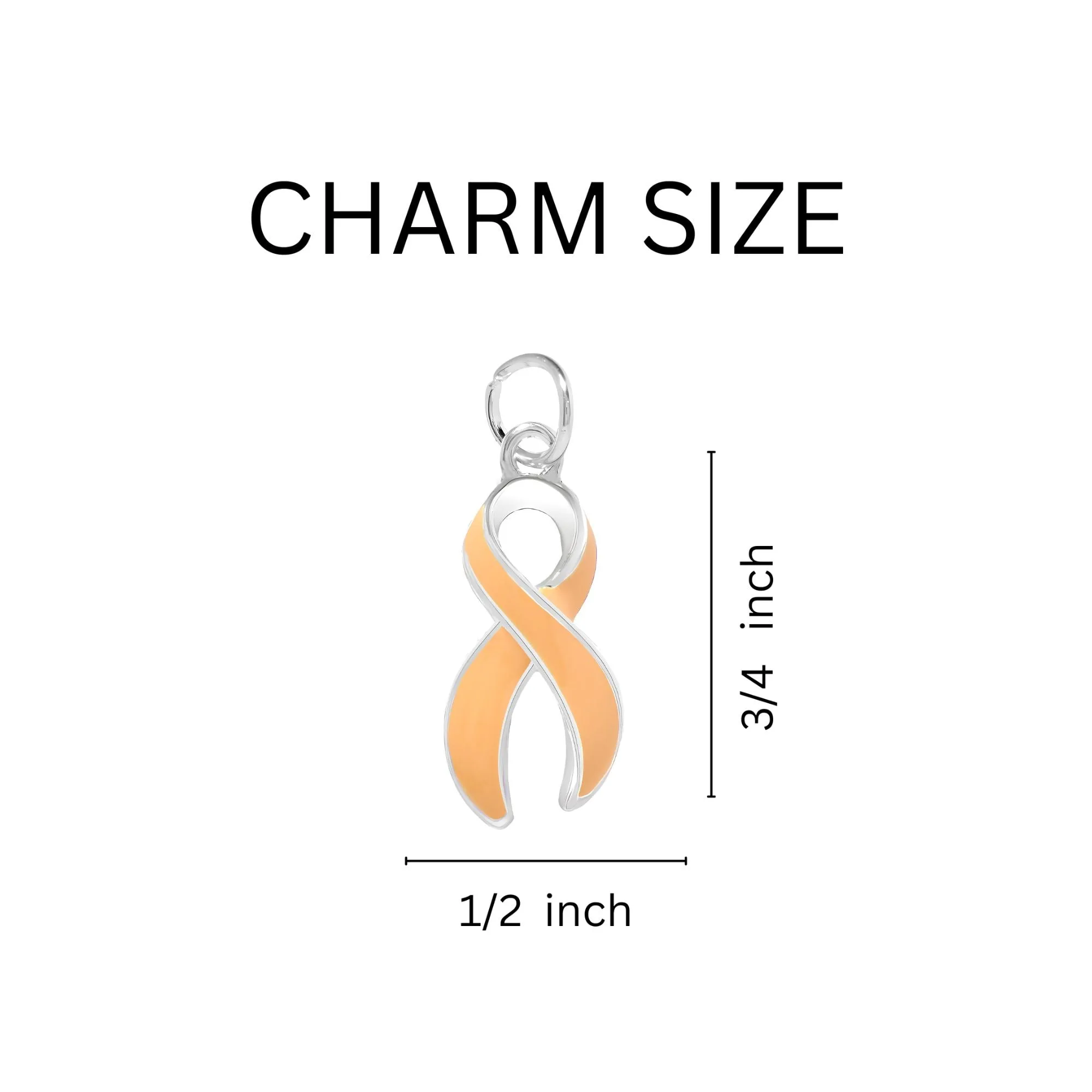 Peach Ribbon Charms