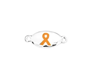 Peach Ribbon Oval Charms