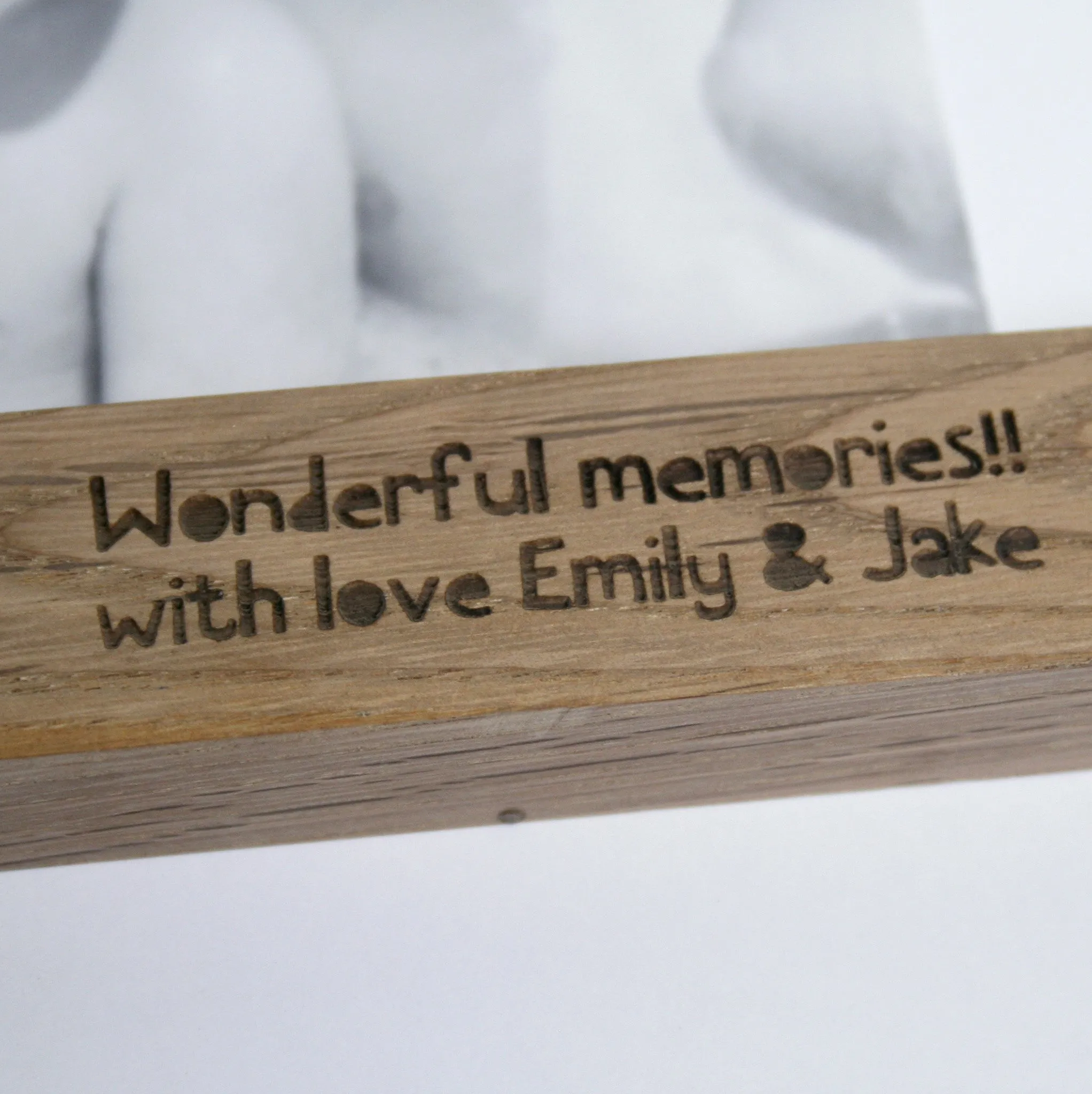 Personalised Oak Picture Hanger