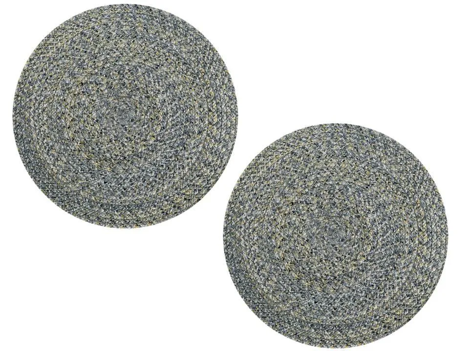 Polyster Round Coaster Set (6 PCS Set) Machine Washable Absorbent Size:15 inch Diameter