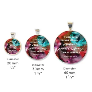 Proverbs 31 Woman Colorful Silver-Plated Necklaces