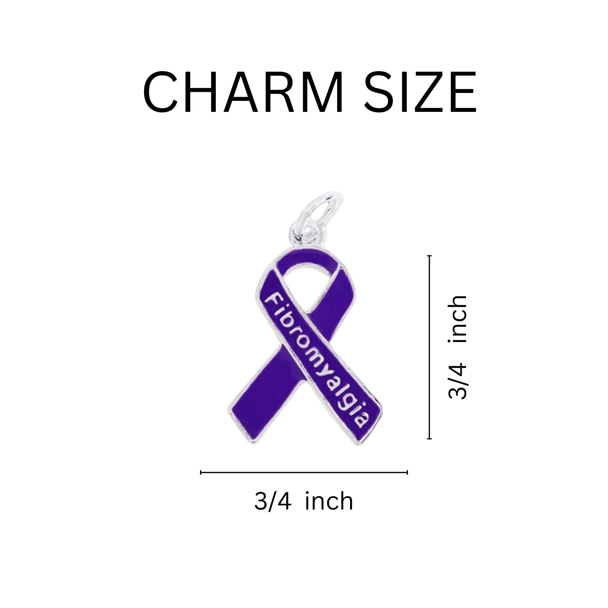 Purple Ribbon Fibromyalgia Awareness Keychains