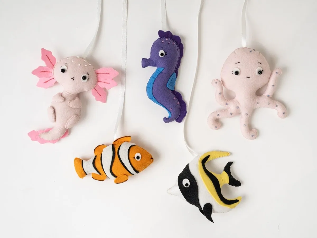 Rocking Potato Felt Ocean Theme Toy Hangings