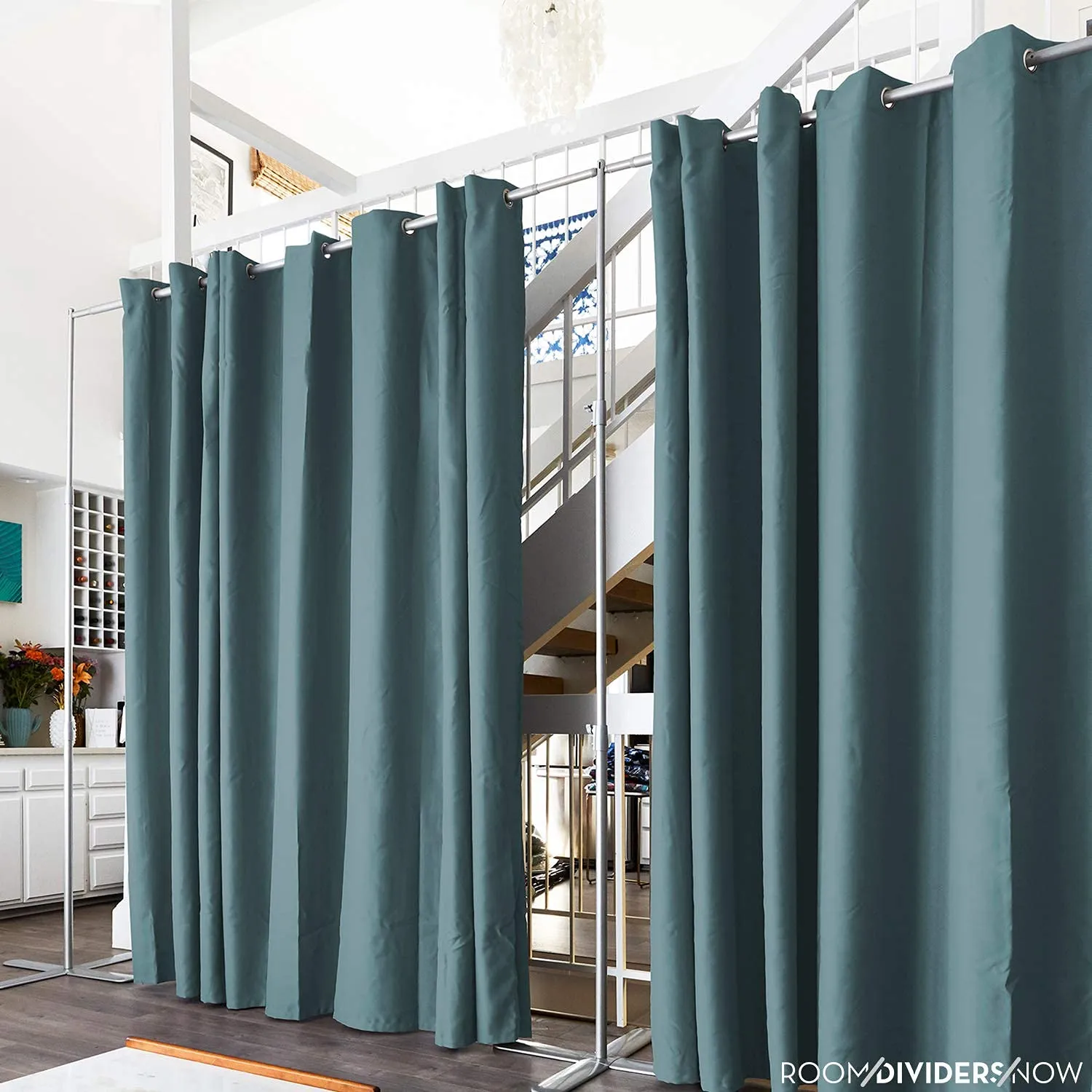 Room Divider Curtain, 9ft Tall X 15ft Wide (Seafoam)  Premium