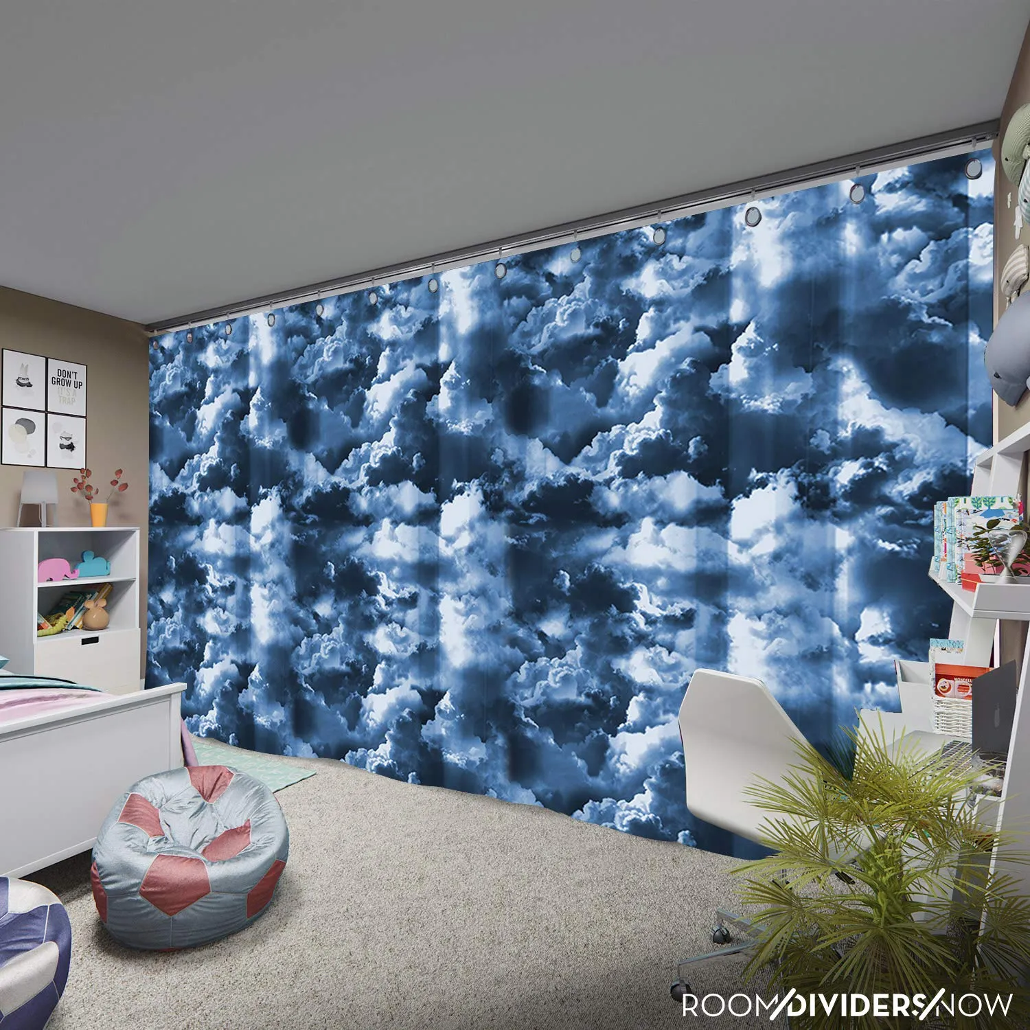 Room/Dividers/Now Ceiling Track Room Divider Kit - Rolling clouds