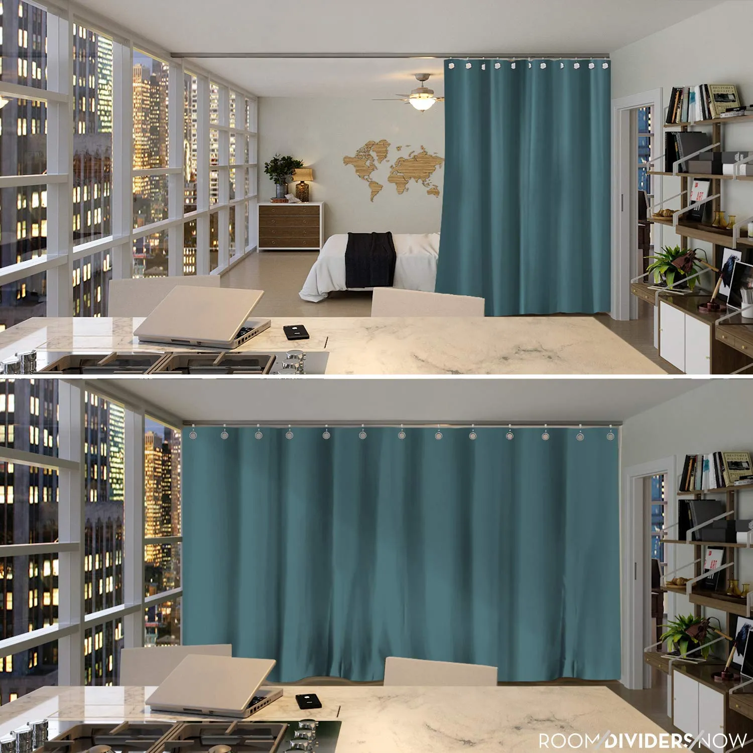 Room/Dividers/Now Premium Room Divider Curtain - Seafoam