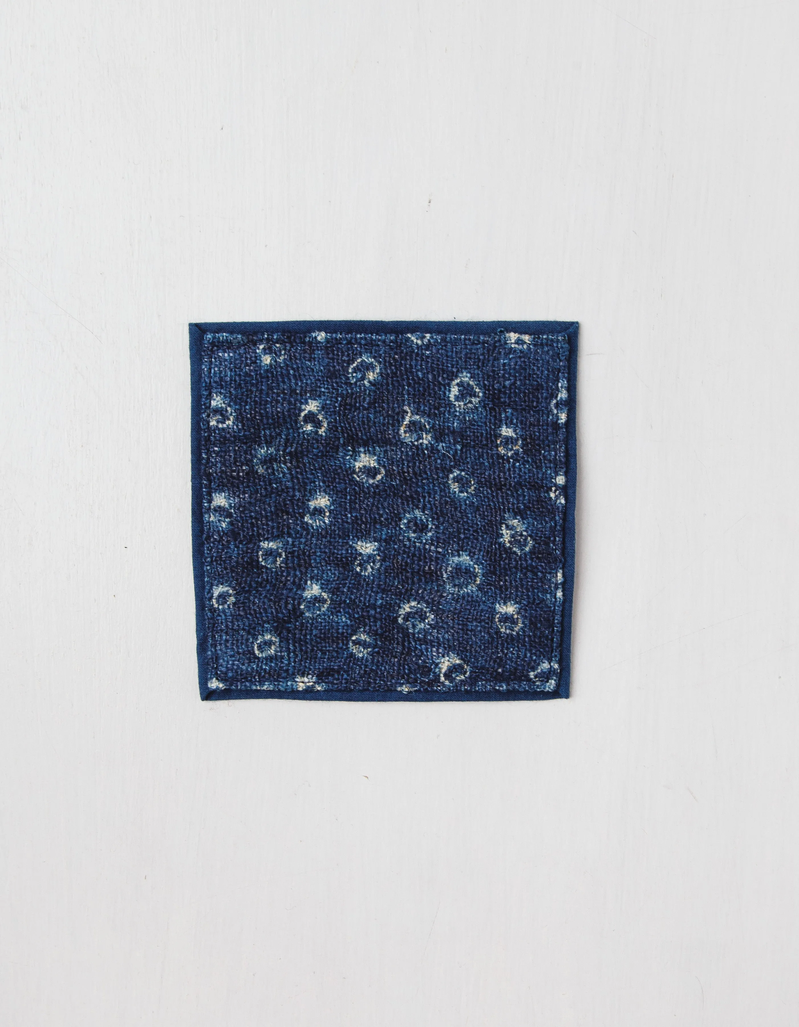 Set of 4 Indigo Dyed Cotton Coasters