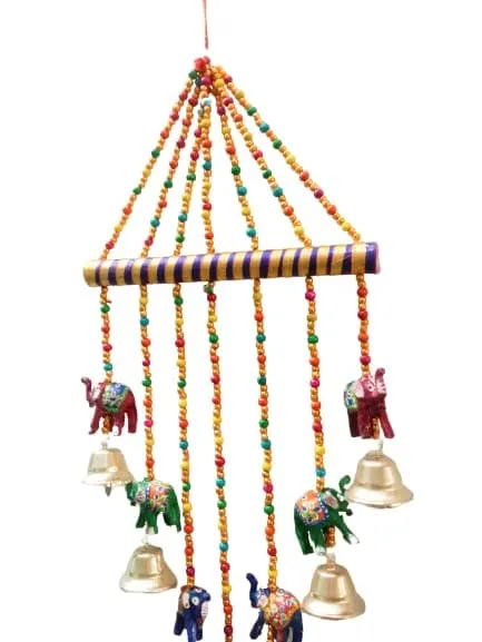 Shree Shyam Art and Handicraft Handmade Decorative Rajasthani Design Hanging Handmade Wall Hanging for Garden/Door Decoration