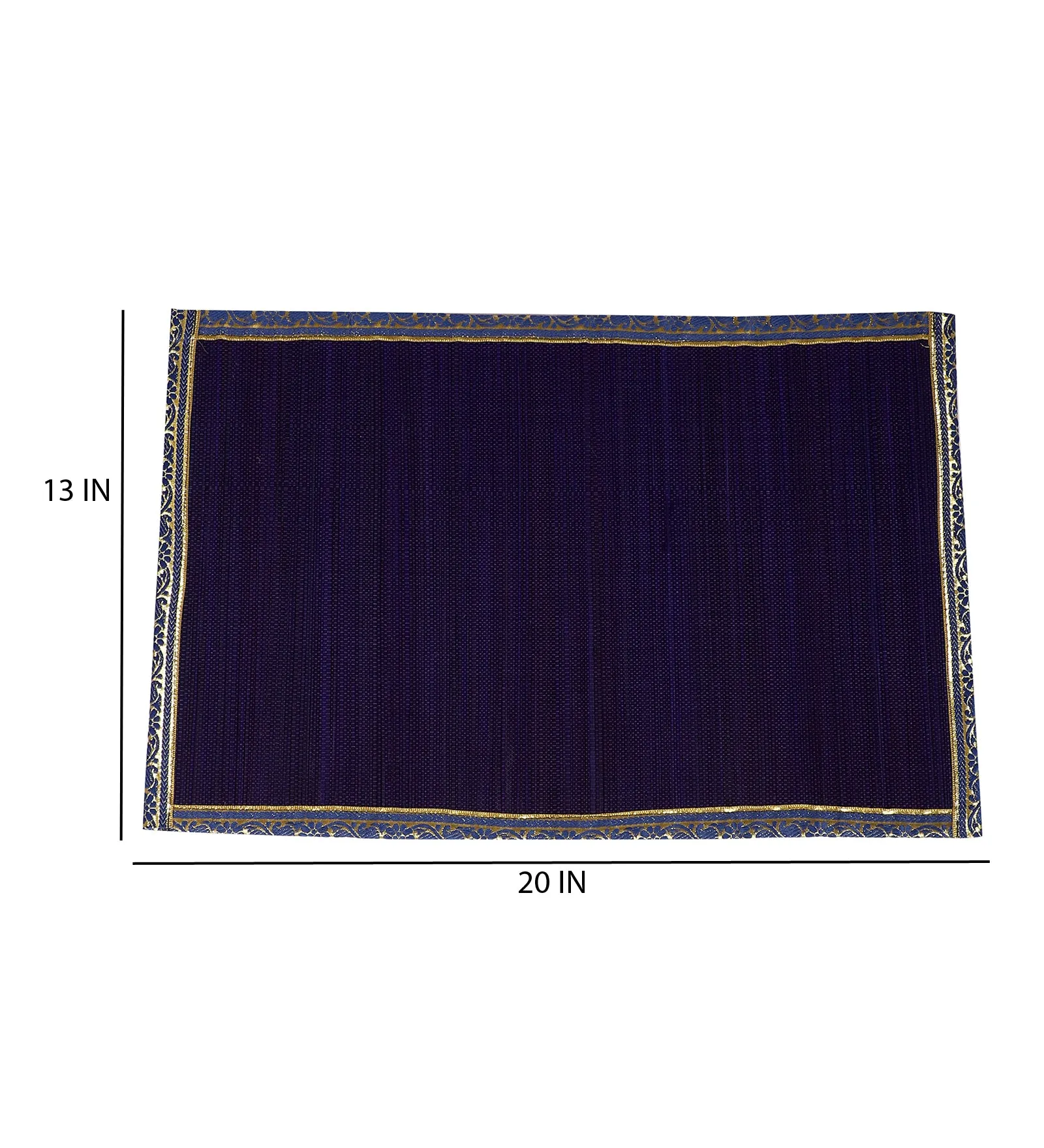 SILPAKARMAN Bamboo Dining Mats - Purple  (Set of 13)