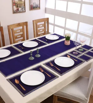 SILPAKARMAN Bamboo Dining Mats - Purple  (Set of 13)