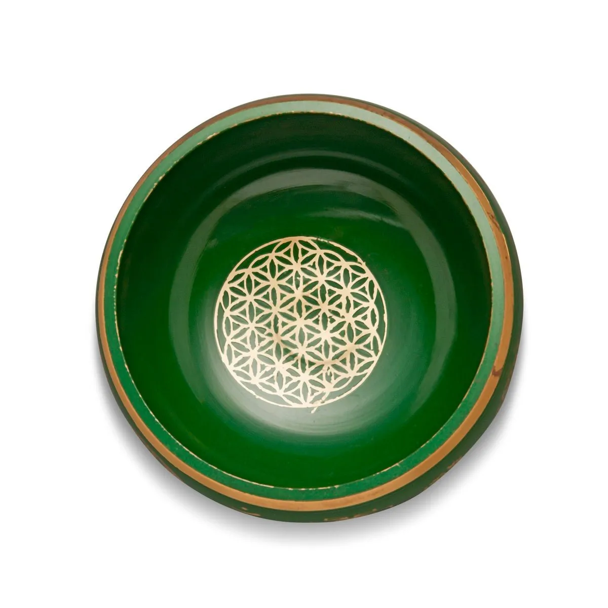 Singing Bowls Sacred Symbol Bowls |Sacred Symbol Green- 35 inches