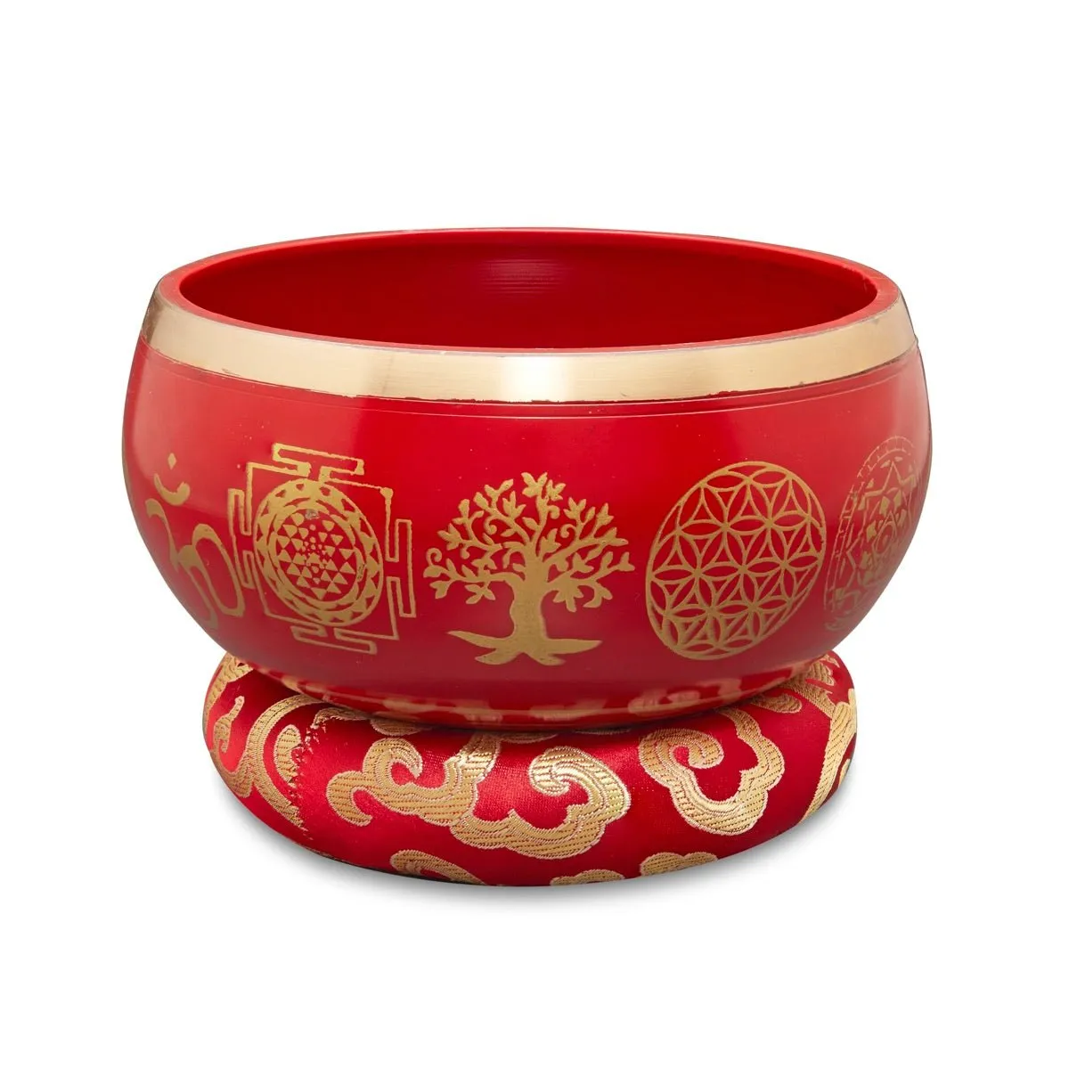 Singing Bowls Sacred Symbol Bowls- SacredSymbol Red- 35 inches