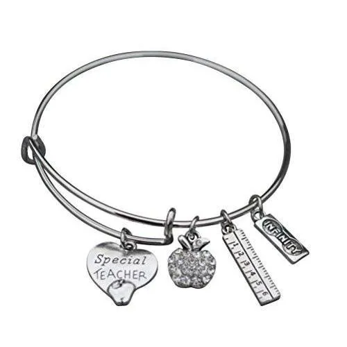 Special Teacher Bangle Bracelet