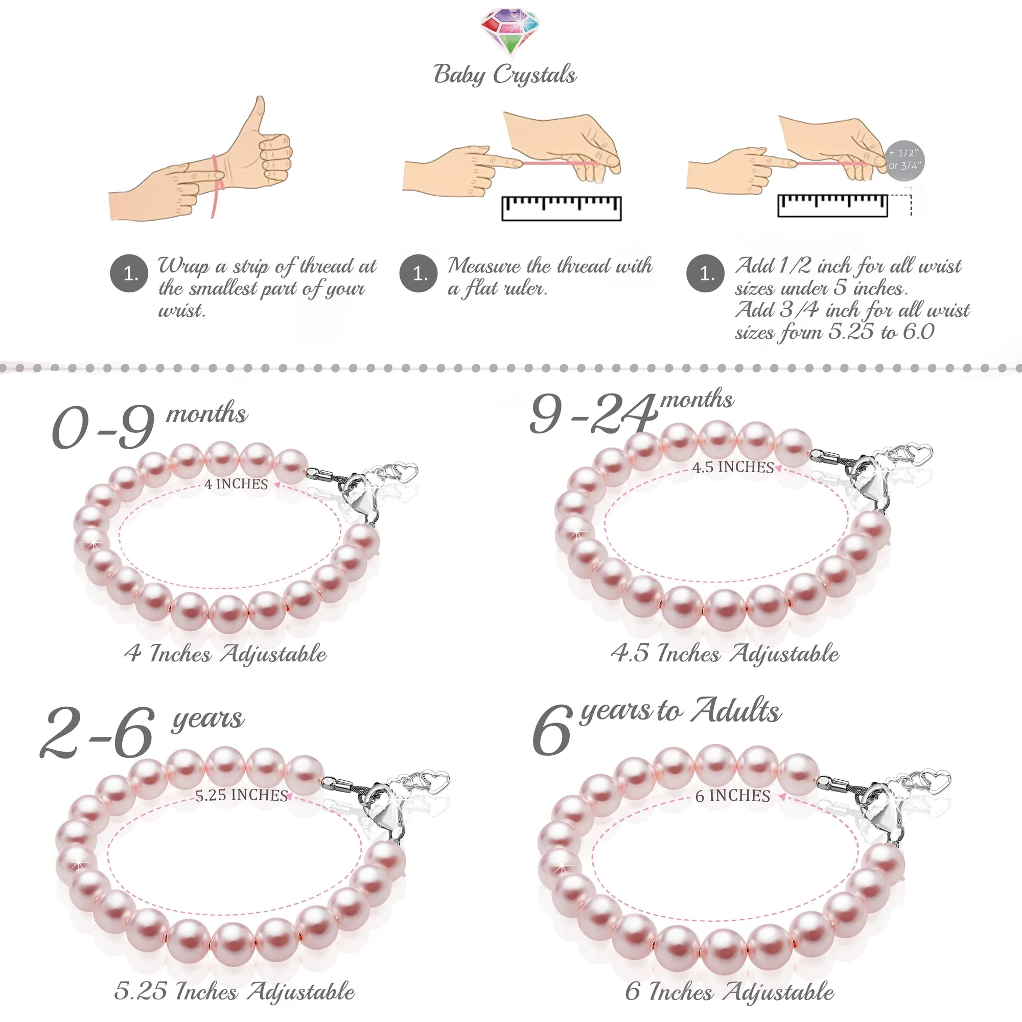 Sterling Silver Elegant Bracelet for Girls with Pink Pearls