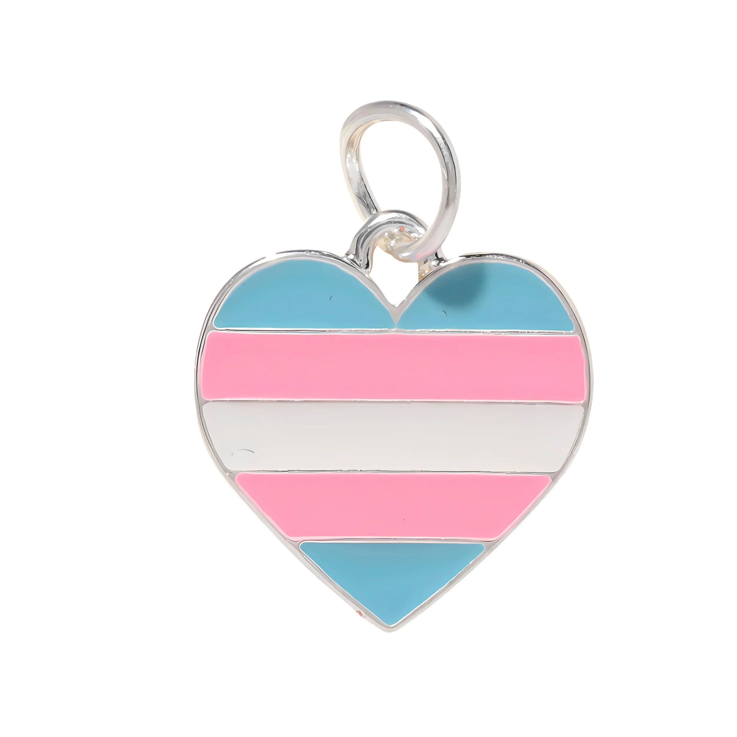 Transgender Heart Pride Charms