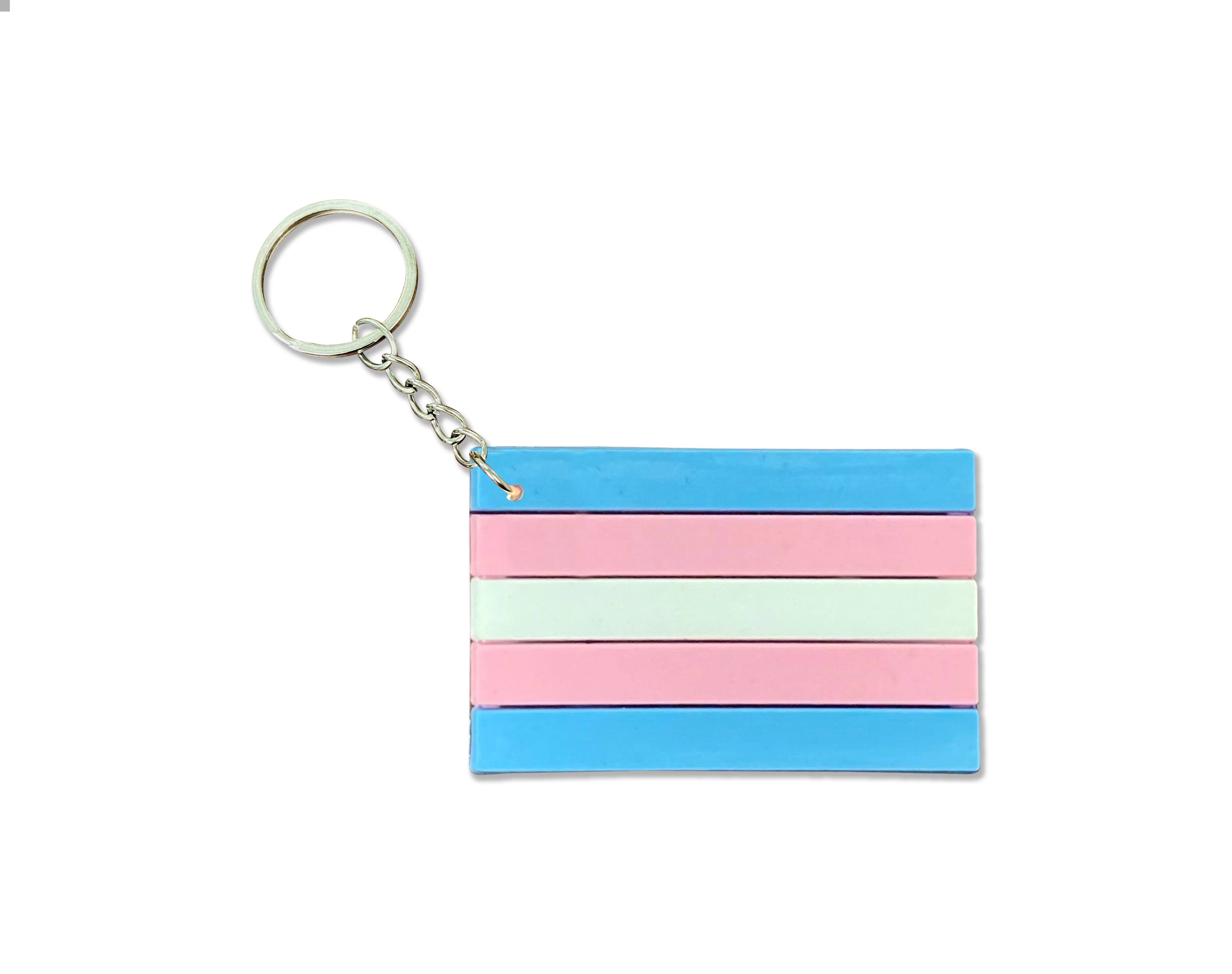 Transgender Pride Flag Keychains