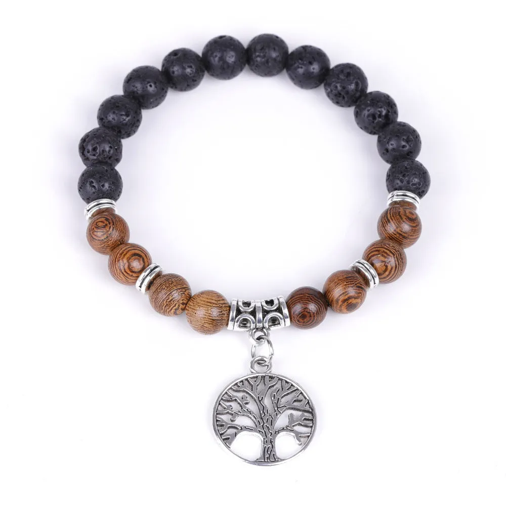 Tree Of Life Pendant Bracelet Door Frame Blackwood Handmade Beaded Bracelet