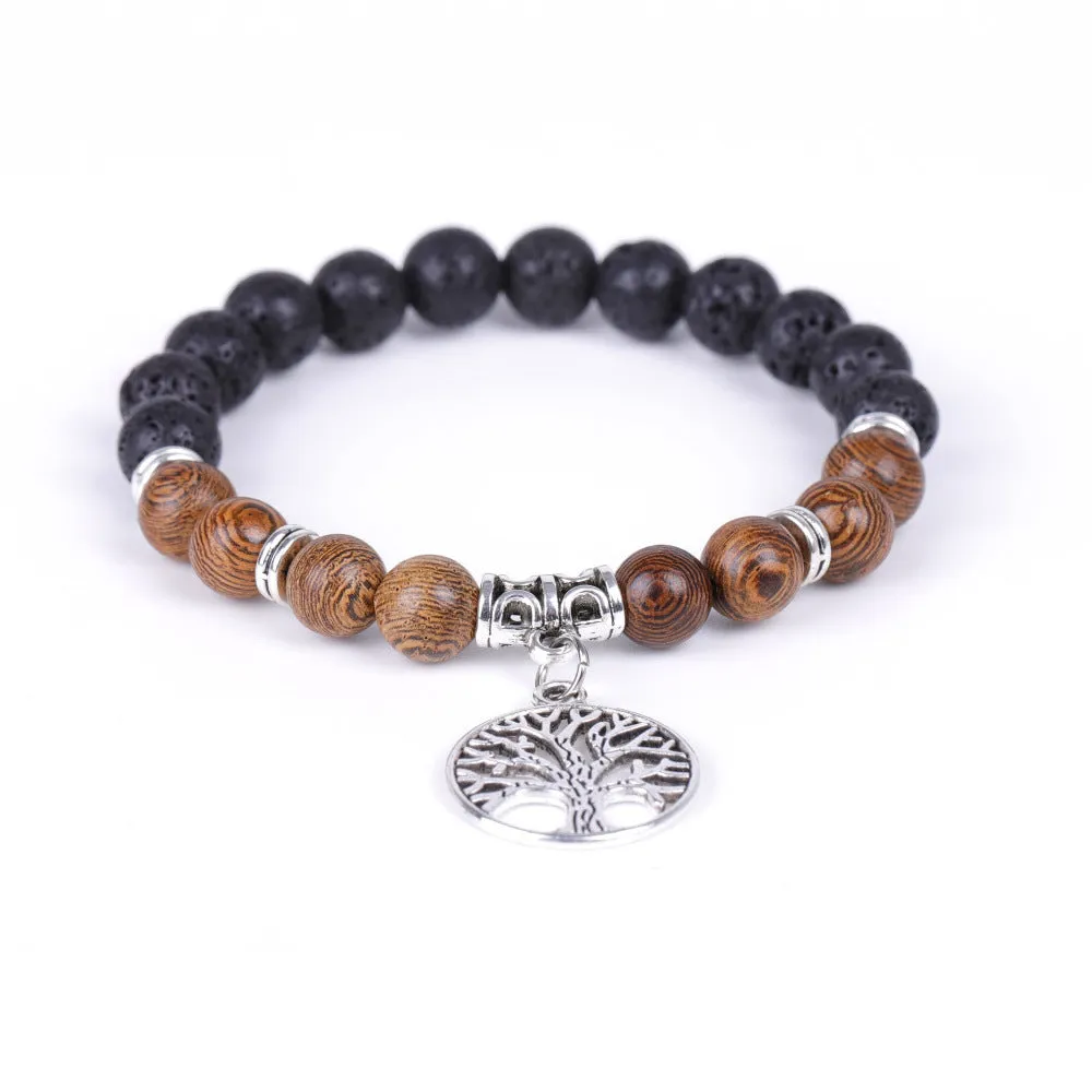 Tree Of Life Pendant Bracelet Door Frame Blackwood Handmade Beaded Bracelet