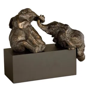 Uttermost Playful Pachyderms Bronze Figurines