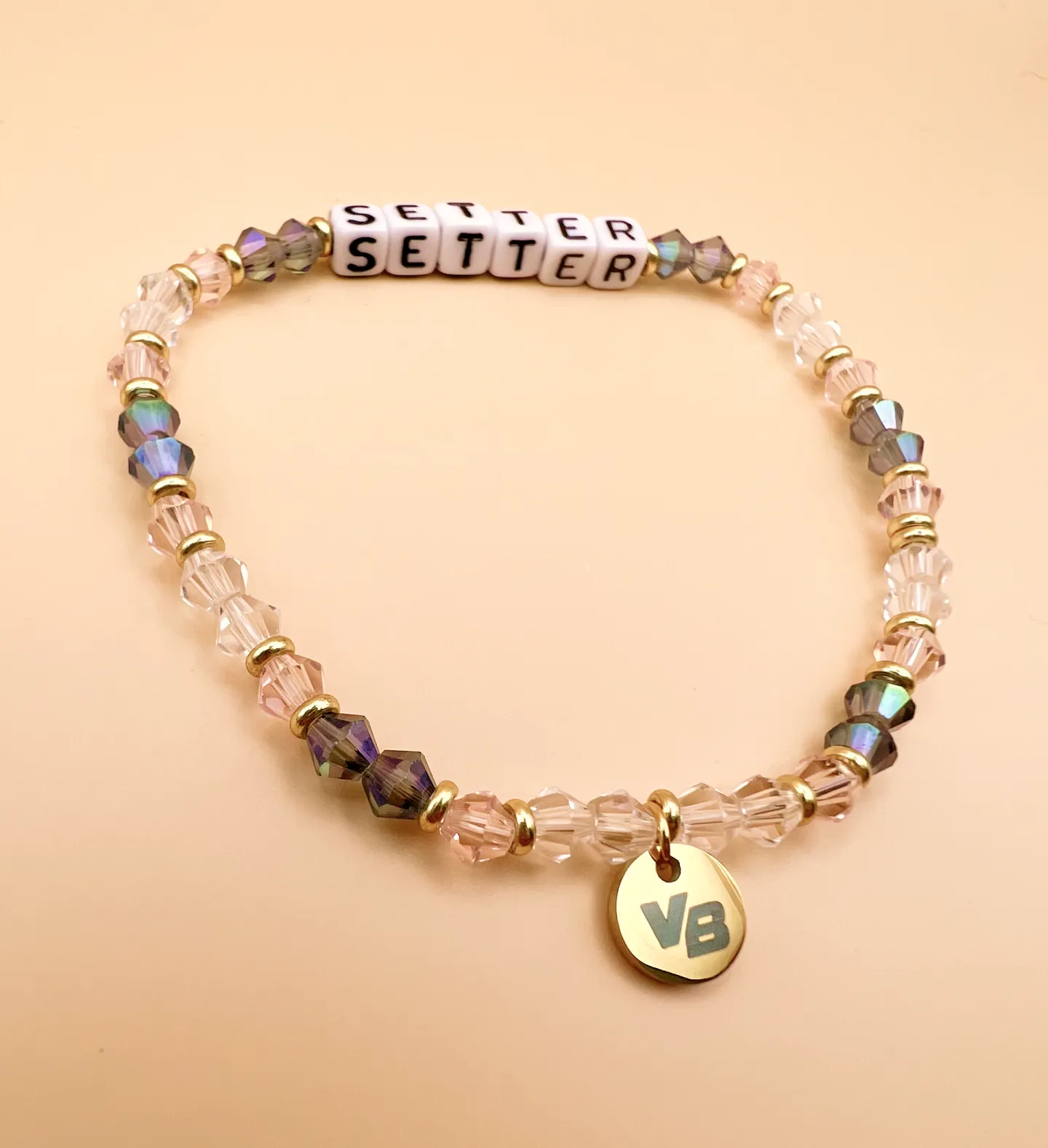 Volleyball Position Word Letter Bead Bracelet - SETTER